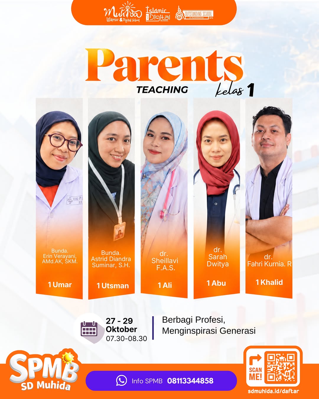 Parents Teaching Kelas 1, 27-29 Oktober